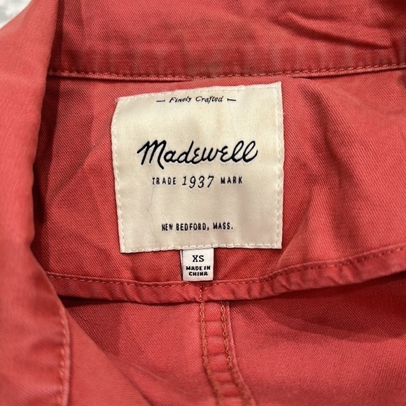 Madewell Utility Lightweight Trench Red size XS - Picture 4 of 6